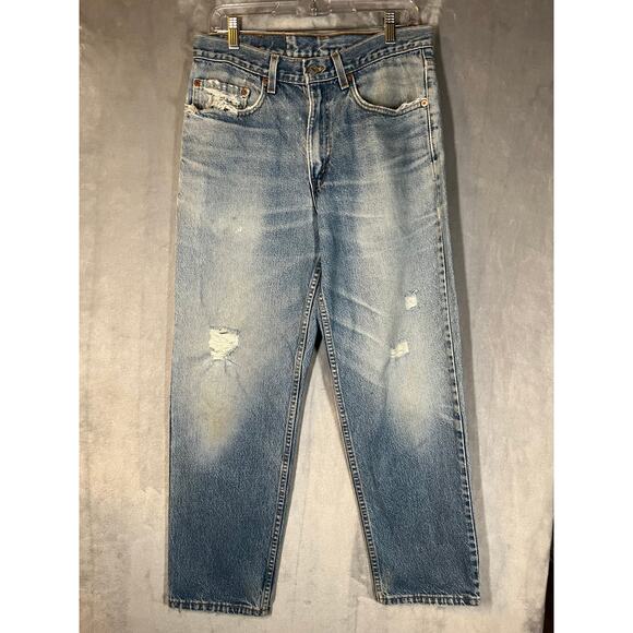 Vintage 80s Men's Levi's 505 Distressed 32x30 Grunge Relaxed Thrashed Casual USA - Picture 1 of 6